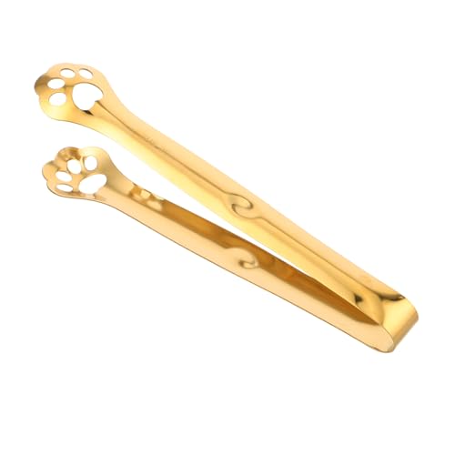 BESPORTBLE Stainless Steel Cat Clip Portable Food Tongs for Camping BBQ Salad Dessert Enhanced Grip Stability Kitchen Tool for Outdoor Adventures