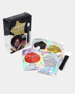 Naisture Star Kiss Glitter Pell-Off Mask Set (Super Charged, Flirty, Blissful, Mellow), Remove Skin Impurities and Dead Skin for Smooth and Brightening Effect - 20g / 0.71oz Each