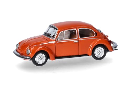 Herpa Voiture Miniature VW Coccinelle 1303 Orange Vif, Miniature à l'échelle 1:87, pièce de Collection, fabriquée en Allemagne, modèle en Plastique