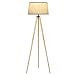 Produktbild DEWENWILS Stehlampe Wohnzimmer, E27 Fassung Stehleuchte, Holzstativ mit Beigem Leinen Lampenschirm, Skandinavischen Stil, für Schlafzimmer, Büro, 151 cm Höhe, CE zertifiziert