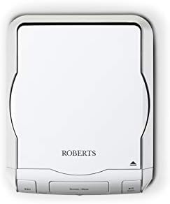 Roberts Sound 48 DAB/DAB+/FM Stereo Clock Radio with CD, Bluetooth, USB Playback/Charging - White