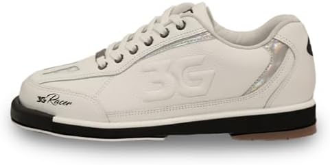 900 Global 3G Men's Racer Right Hand Bowling Shoes - White/Holo (9, White/Holo)