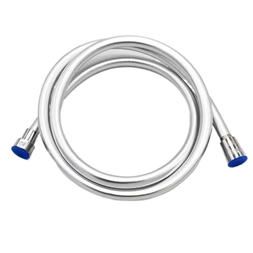 1 manguera de ducha de alta presión de 1,5/2 m de PVC GI/2 (plata, 150 cm)