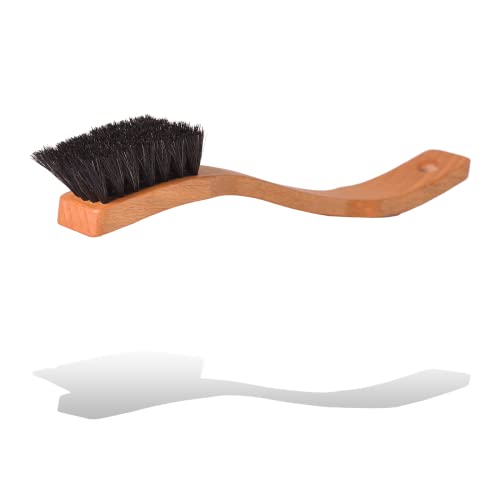 Image of Dish Cleaning Brush - Natural Horsehair Bristles - Ergonomic Wooden Handle - Gentle for Pots, Pans & Silverware - Made in Germany