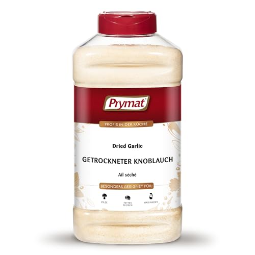Prymat Knoblauchpulver 1050g, getrockneter Knoblauch Granulat, im Streuer