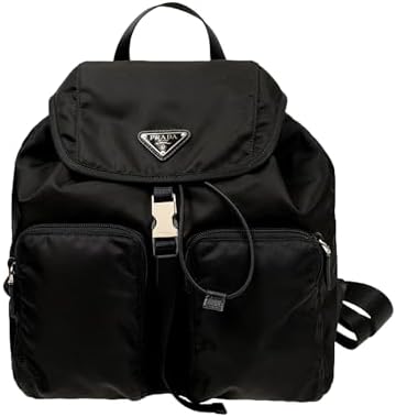 Prada Zainetto Unisex Black Tessuto Nylon Backpack Rucksack 1BZ005