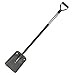 Fiskars Schaufel, Breite 23,5 cm, Länge: 132 cm, Stahl-Blatt und Stiel, Schwarz/Grau, Ergonomic, 1001579