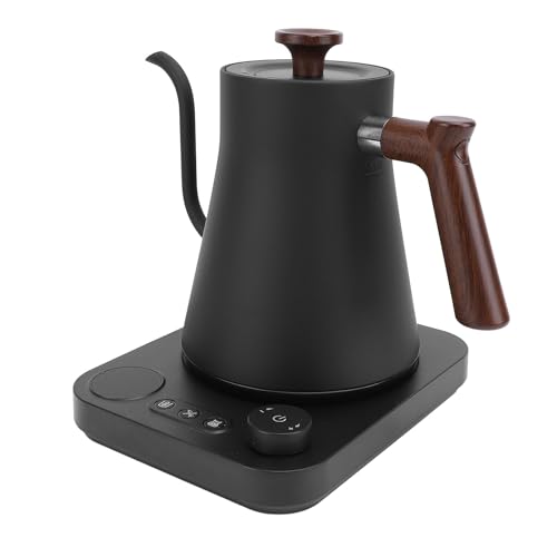 ZJchao Electric Gooseneck Kettle 1200W Stainless Steel Temperature Control Teapot Pour Over Coffee Kettle with LCD Timer Home (US Plug 110V)