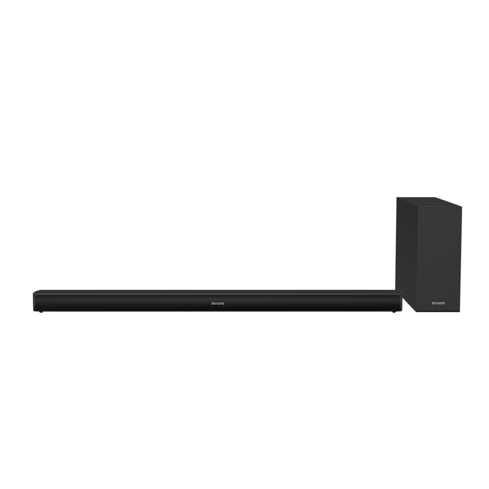 Aiwa Soundbar con subwoofer wireless HE-1200SW 2.1 CH con potenza 120W RMS. Colore nero