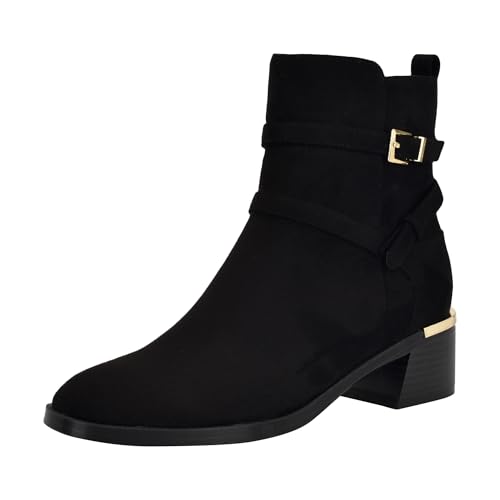 Bottines Jasen Calvin Klein femme en noir finitions luxe