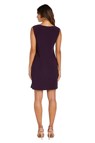 Image of R&M Richards Women's Petite Glitter Trim Jacket Dress
