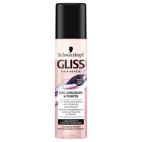 Schwarzkopf – Gliss – Lait Démêlant Express – SOS Longueur & Pointes – Démêle Immédiatement – Scelle les Fourches et Adoucit – 90%...