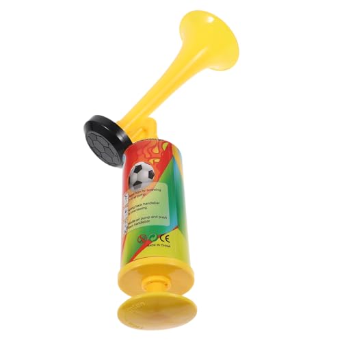 LALAFINA Bocina de Aire Manual Amarilla Trompeta de Empuje para Eventos Deportivos Accesorios para...