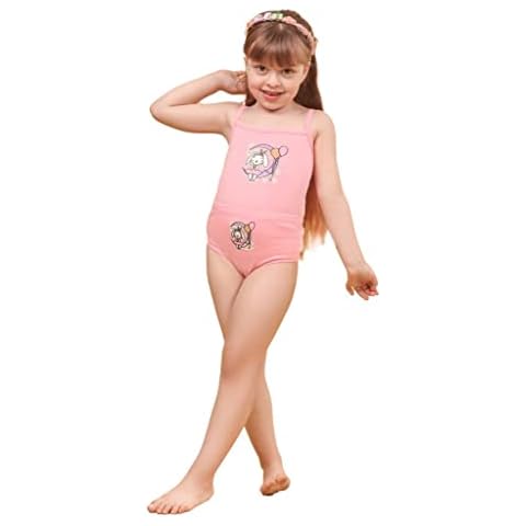 Daleen Unterwäsche Set aus Baumwolle für Mädchen, unterhose Und unterhemd (Hellrosa, 4-5 Y) Cover