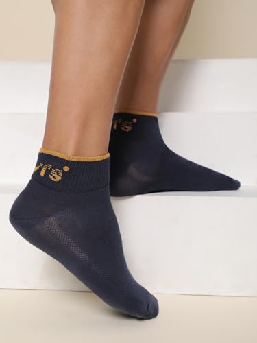 Image of Levi's LS204 Men's Cotton Stretch Ankle Mid Cut Classic Socks (Pack of 3)
