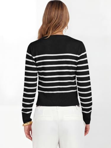 Image of ANRABESS Women's Long Sleeve Sweaters Cropped Crew Neck | Business Casual Tops,Light Weight Comfy Knit,Pullover ShortSweater,Basic Classic,Fall Fashion Winter Layer Clothes