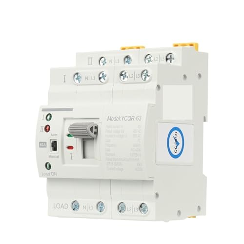 Inverseur de source automatique rail DIN commutateur dual power 25A 40A 63A - 6