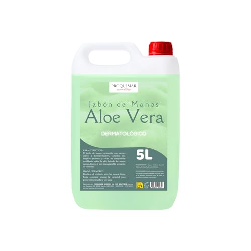 Jabón de Manos – Gama de Aromas, Limpieza Suave para Uso Diario, Hidratación Total, Aroma Duradero, 5000 ml (Aloe Vera)