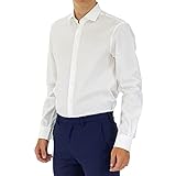 Modelo elegante Tommy Hilfiger Core Stretch Poplin Slim Shirt Camisa, Blanco (100), 42 para Hombre