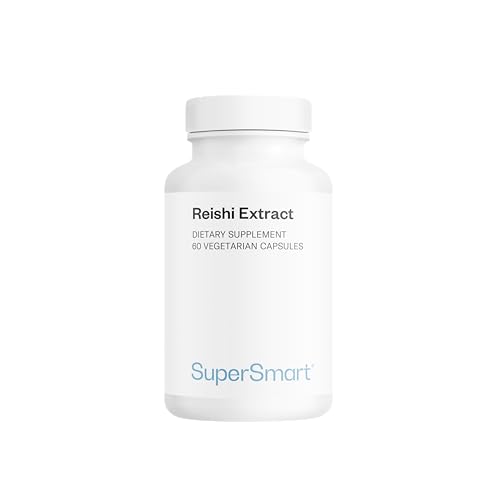Reishi-Extrakt - Unterstützt die Stärkung des Immunsystems und die Bekämpfung von oxidativem Stress - Konzentrat mit 20% Polysacchariden und 6% Triterpenen - Vegan - SuperSmart