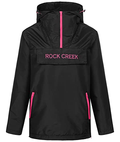 Rock Creek Anorak D-474 - Chaqueta cortavientos para mujer, Negro , M Cover