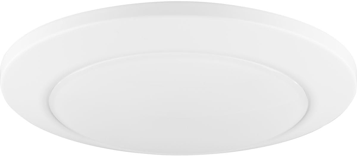 Progress Lighting Fairway 7 in. Steel Satin White Surface Mount LED Light 1000 Lumen