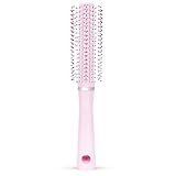 Arthaxi Curly Hair Brush for Women, Barrel Round Hairbrush for Quick Blow Dry Travel Size for On-the-go, Detangler Brush for Hurt-free Detangling on All Hair Vibes, Pink, 1 Pack