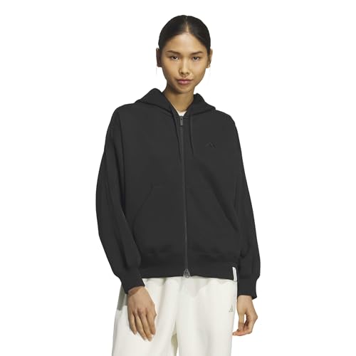 アディダス ESS+ 3ストライプス スウェットパーカー レディース L5529 ブラック (KF8275) M