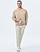 JMIERR Men's Fashion Crewneck Comfy Pullover Sweatshirts Texture Long Sleeve Casual Shirt Diamond Grid, XL, Beige