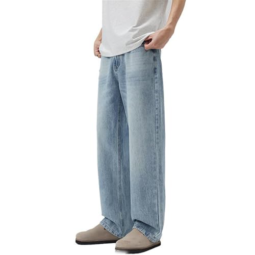 Men's Jeans Spring Loose Fit Straight Leg Work Pants