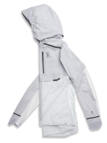Veste de course Weather grise On : protection coupe-vent haute performance