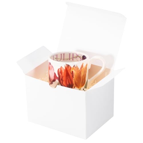 UnicoPak 10 Pack 6x4.5x4.5 Gift Boxes with Lids for Presents White Gift Boxes for Ornaments, Candles, Mugs, Crafting, Treat, Ideal for Birthday Christmas Party Homemade Business