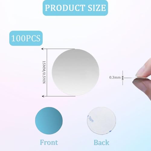 Image of Stainless Steel Metal Plates for Tonie Figure Shelf,100PCS Ultra-Thin Adhesive Discs for Displaying Children's Audio Characters, DIY Wall Storage Decorate Children's Room