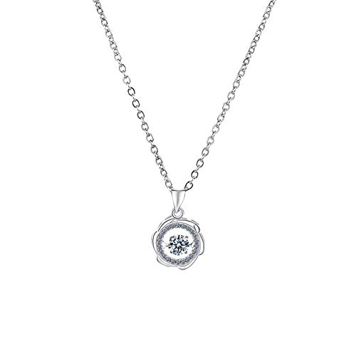 Preisvergleich Produktbild Herz Kristall Kette Necklace Luxuriöse Zirkonia Ketten Hängen Anhänger Schöne Panzerkette Feine Pulloverkette Schmuck Ornamente Elegant Hypoallergen Freundschaftsketten für Mama Freund Freundin