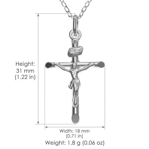 Pendentif Crucifix Argent Sterling 925 d'Exception et son Écrin