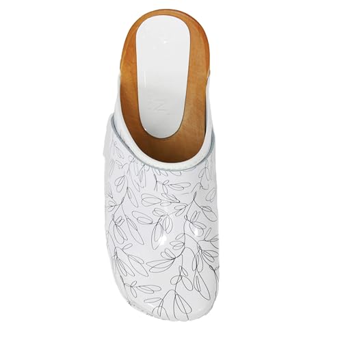 Image of Bjork Maja Wood Open Back Leather Clogs
