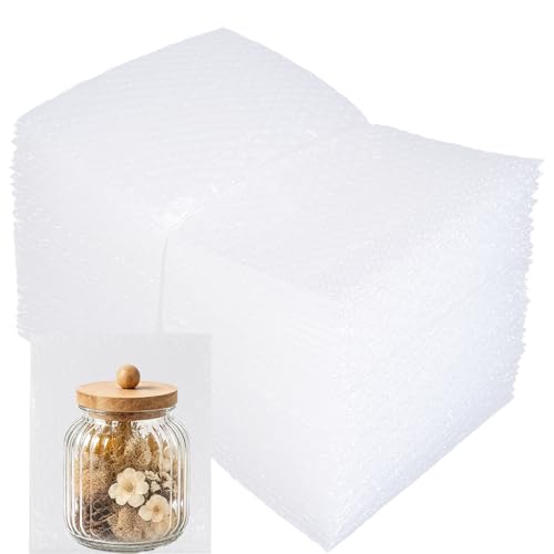 XHMAXE Bubble Pouches 50 Pack 8 x 12 Inch Clear Double-Wall Bags