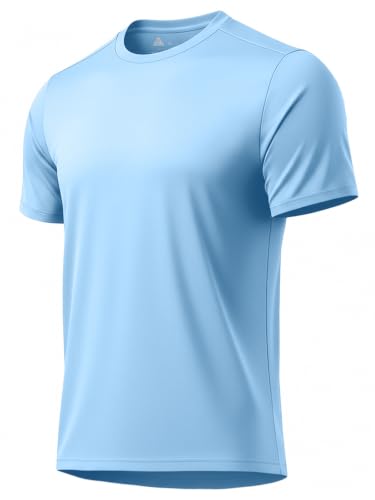 Image of 3 Pack Mens Swim Shirt Rash Guard Workout Shirts UPF 50+ Short Sleeve Fast Dry Sun Protection Lightweight Water Shirt