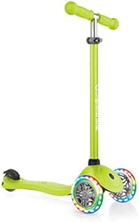 Globber Primo Scooter with Light Up Wheels - Lime Green