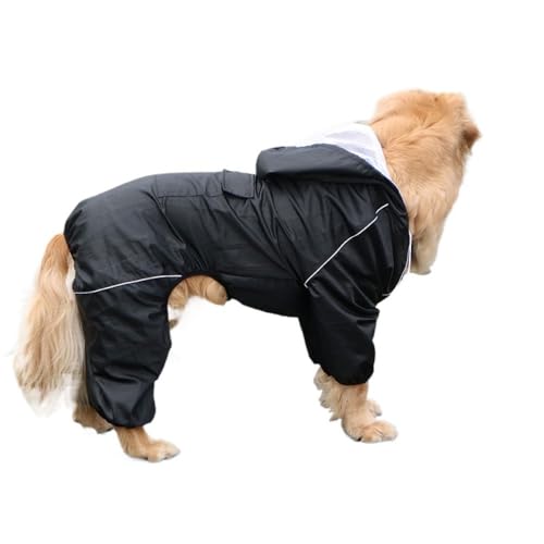 犬用れいんこーと中型 犬用レインコート 犬カッパ 雨具 通気 帽子付き 反射条付き 散歩用犬服 着脱簡単 ド 犬ジャケット ペット雨具 中型犬 大型犬 着脱簡単 ド 犬ジャケット ペット雨具 (2L)