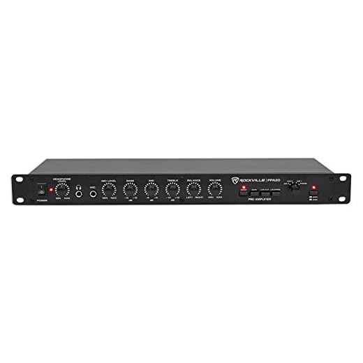 Rockville PPA20 Preamp Professional 1U Rack Mount Pre-Amplifier w/Crossover+EQ