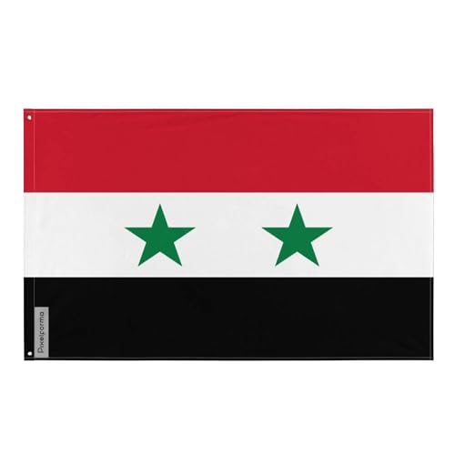 Drapeau de la Syrie Pixelforma en tissu polyester haut de gamme toutes saisons