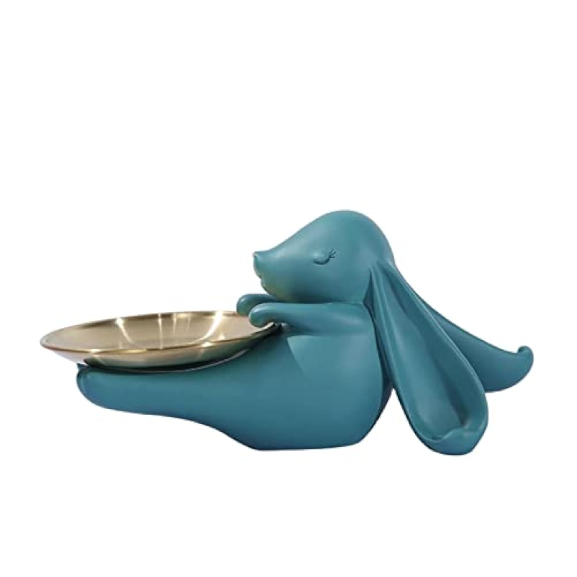 Chinese Style Rabbit Figurine Storage Tray, Green