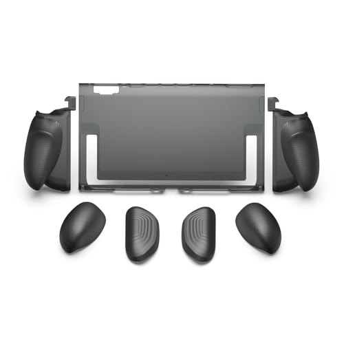 Savage Raven by Skull & Co. FissionGrip: Dockable Split Protective Case for Nintendo Switch 2 (2025) Slim PC Shell with Detachable Grip Cover -Black