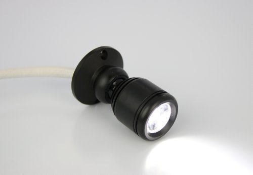Micro Pivoting LED Spotlight - 1 Watt High Power LED Lamp - Tiny Size, Cool White LED, 12 to 28VDC - Thumbnail 6