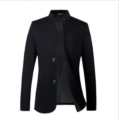Spring/Autumn black1 Collar Blazer Coat Men Slim Fit Jacket Men's Suit2