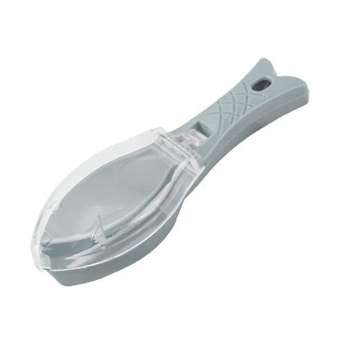 Tabanzhe Fish Clean Scales-Fish Scale Scraping Brush Fish Skin Scraper Remover Plastic Fish Scales Peeler Cleaner with Cover Fish Scaler Kitchen Cooking Tools(Blue)