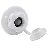 RecPro RV City Water Fill Inlet | Plastic Flange with Check Valve | Camper | Trailer | Marine (White) | Made in USA
