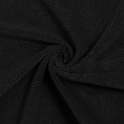 Black Plush Minky Fabric