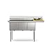 KoolMore 63 in. Three Compartment 18-Gauge Stainless-Steel NSF Commercial Kitchen Sink, Bowl Size 15x15x14, with Three Basins and Pre-Drilled Faucet Holes for Restaurants and Cafes (KM-SC151514-15R3)